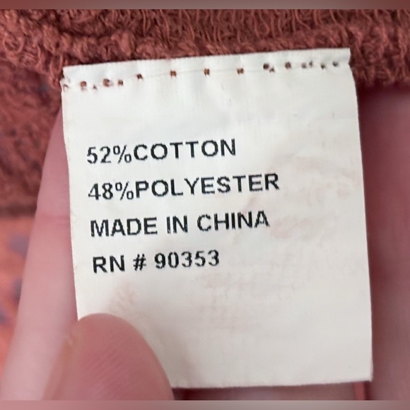 Terracotta Orange Mesh Duster Top Size Large Sheer Boho Southwestern Lagenlook - Picture 3 of 5